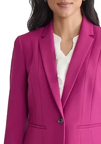 Women's One Button Panel Seamed Blazer