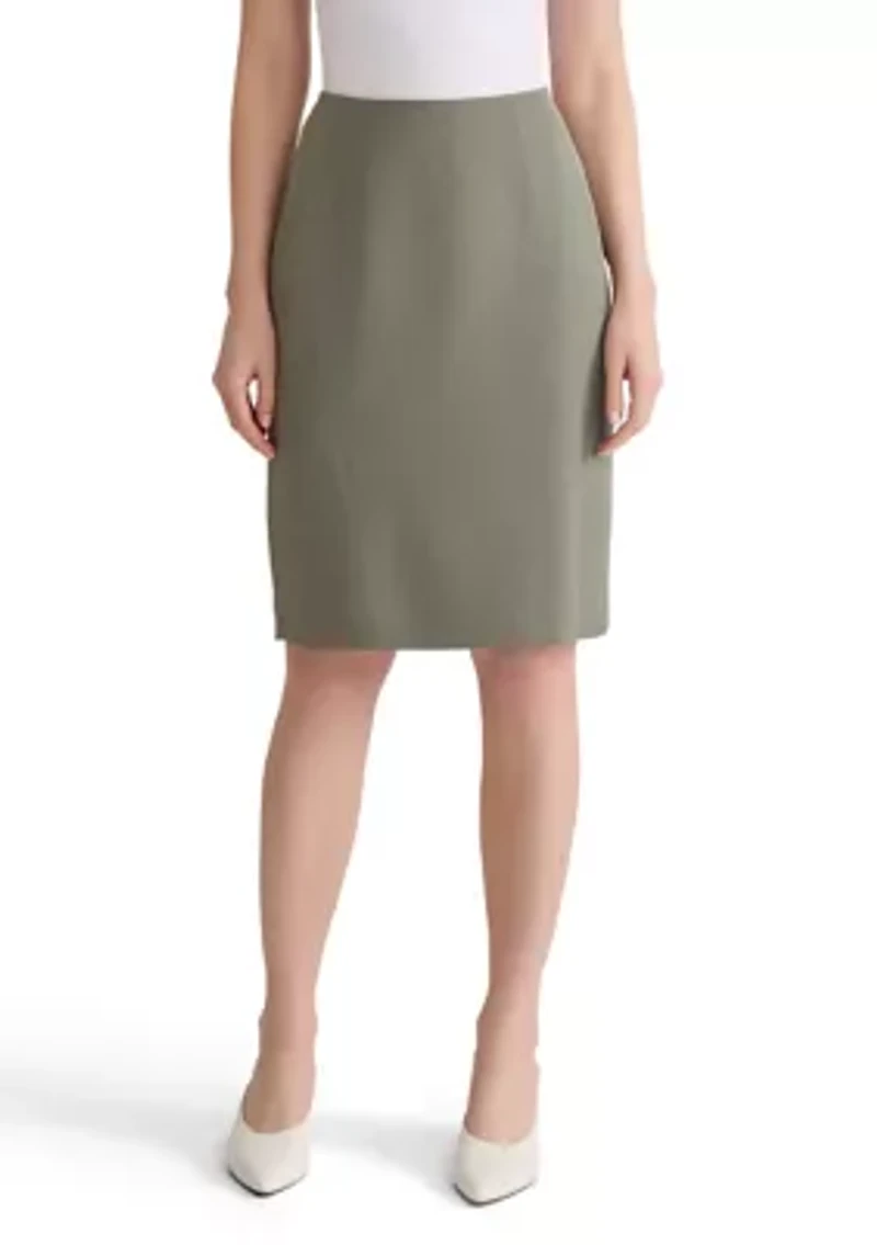 Women's Stretch Crepe Slim Skirt