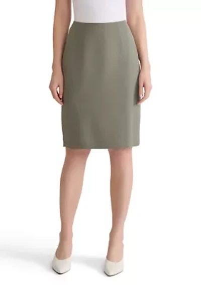 Women's Stretch Crepe Slim Skirt