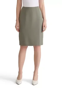 Women's Stretch Crepe Slim Skirt