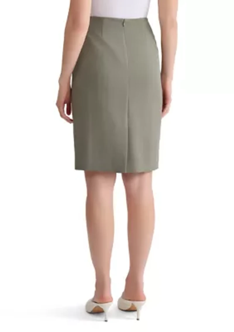 Women's Stretch Crepe Slim Skirt