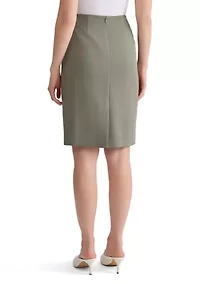 Women's Stretch Crepe Slim Skirt
