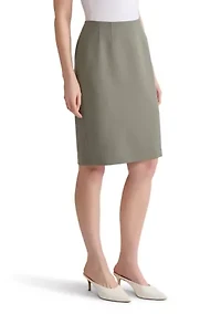 Women's Stretch Crepe Slim Skirt
