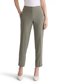 Petite Stretch Crepe Slim Leg Pants