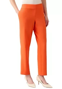 Petite Stretch Crepe Slim Leg Pants