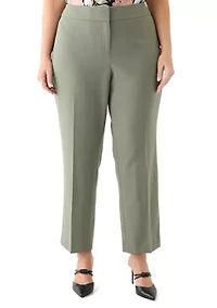 Plus Fly Front Slim Pants