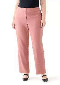 Plus Fly Front Slim Pants