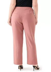 Plus Fly Front Slim Pants