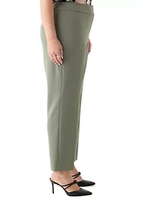 Plus Fly Front Slim Pants