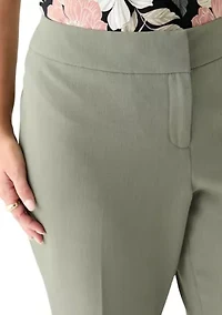 Plus Fly Front Slim Pants