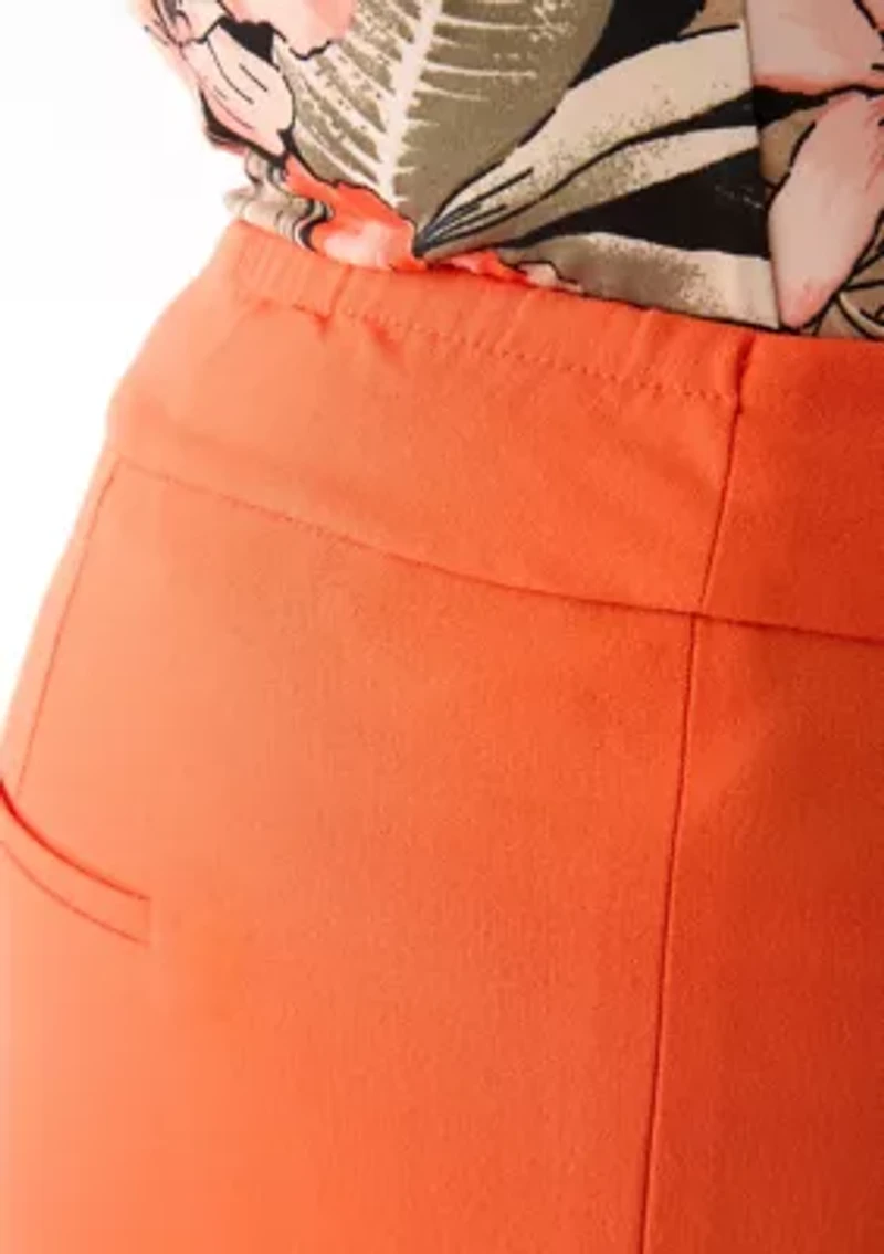 Plus Fly Front Slim Pants