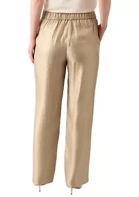 Women's Pull On Wide Leg Shimmer Twill Pants