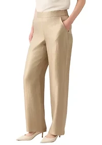 Women's Pull On Wide Leg Shimmer Twill Pants