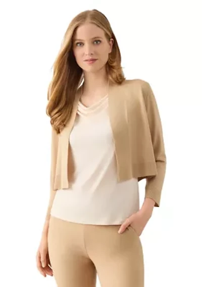 Petite Cropped Kissing Front Shrug