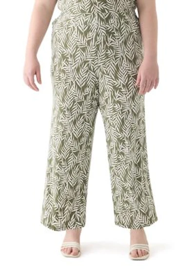 Plus Wide Leg Ankle Pants