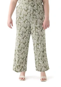 Plus Wide Leg Ankle Pants