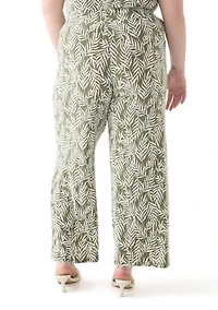 Plus Wide Leg Ankle Pants