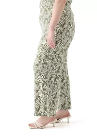 Plus Wide Leg Ankle Pants