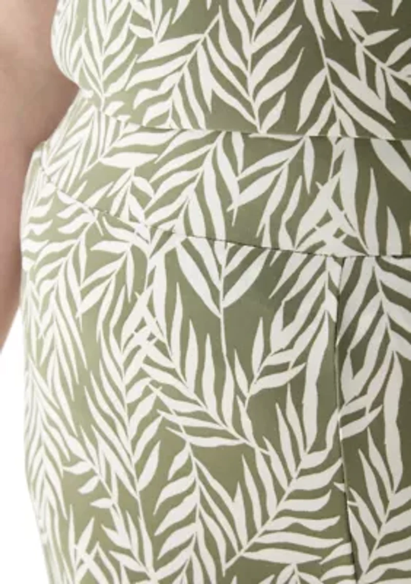 Plus Wide Leg Ankle Pants