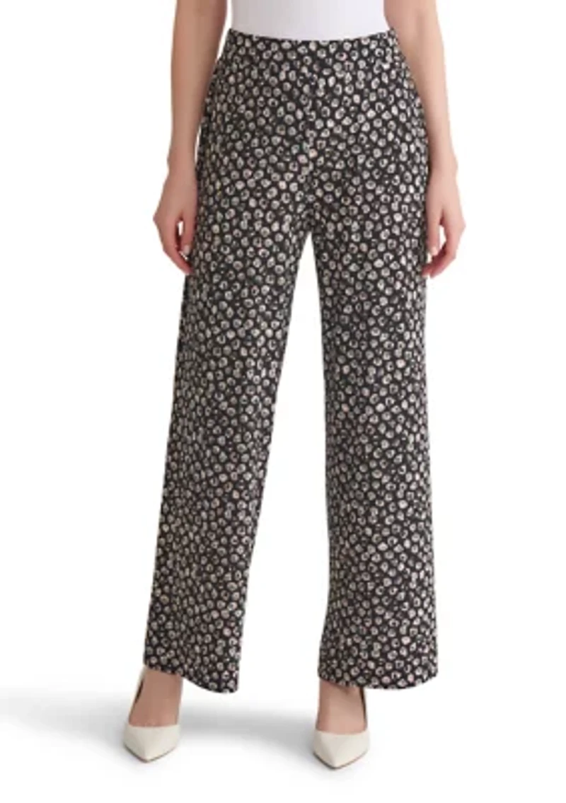 Women's Printed Pull On Knit Ankle Pants