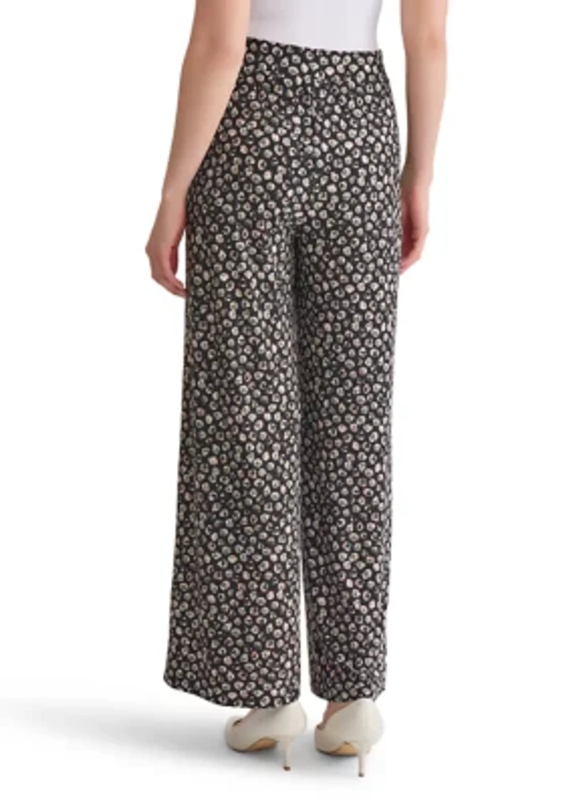 Women's Printed Pull On Knit Ankle Pants