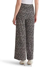 Women's Printed Pull On Knit Ankle Pants
