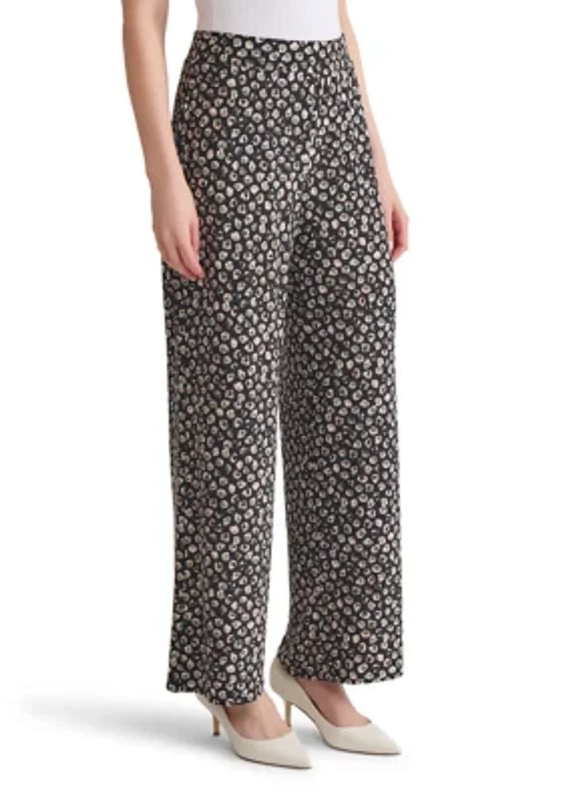 Women's Printed Pull On Knit Ankle Pants