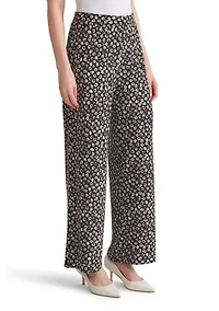 Women's Printed Pull On Knit Ankle Pants
