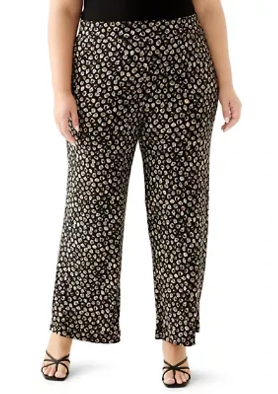 Plus Pull On Knit Ankle Pants