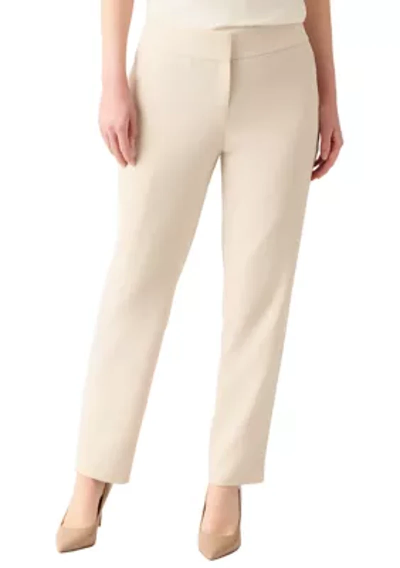 Petite Fly Front Slim Pants