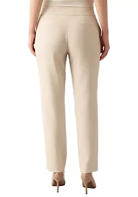 Petite Fly Front Slim Pants