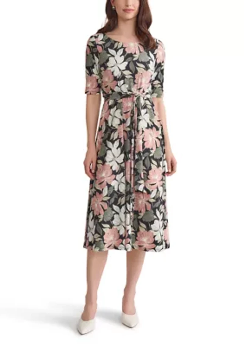 Women's Printed Fit and Flare Dress
