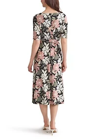 Women's Printed Fit and Flare Dress