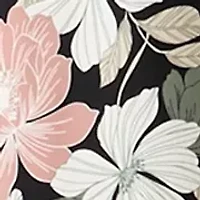 Plus Floral Print Elbow Sleeve Dress