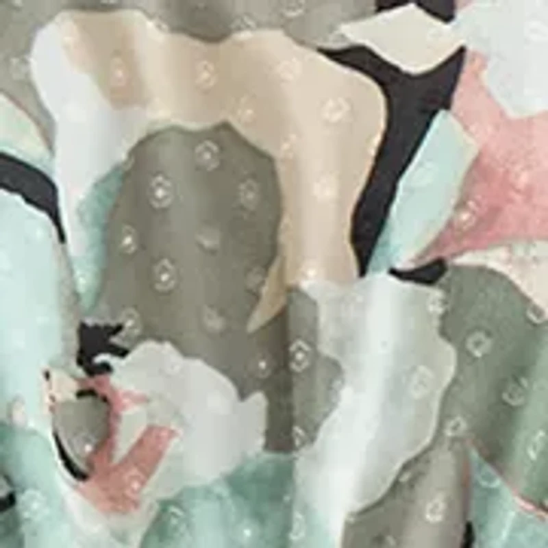 Women's Multi Floral Printed Clipdot Maxi Dress