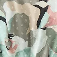 Women's Multi Floral Printed Clipdot Maxi Dress