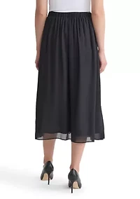 Women's Chiffon Pull On Pleated Skirt