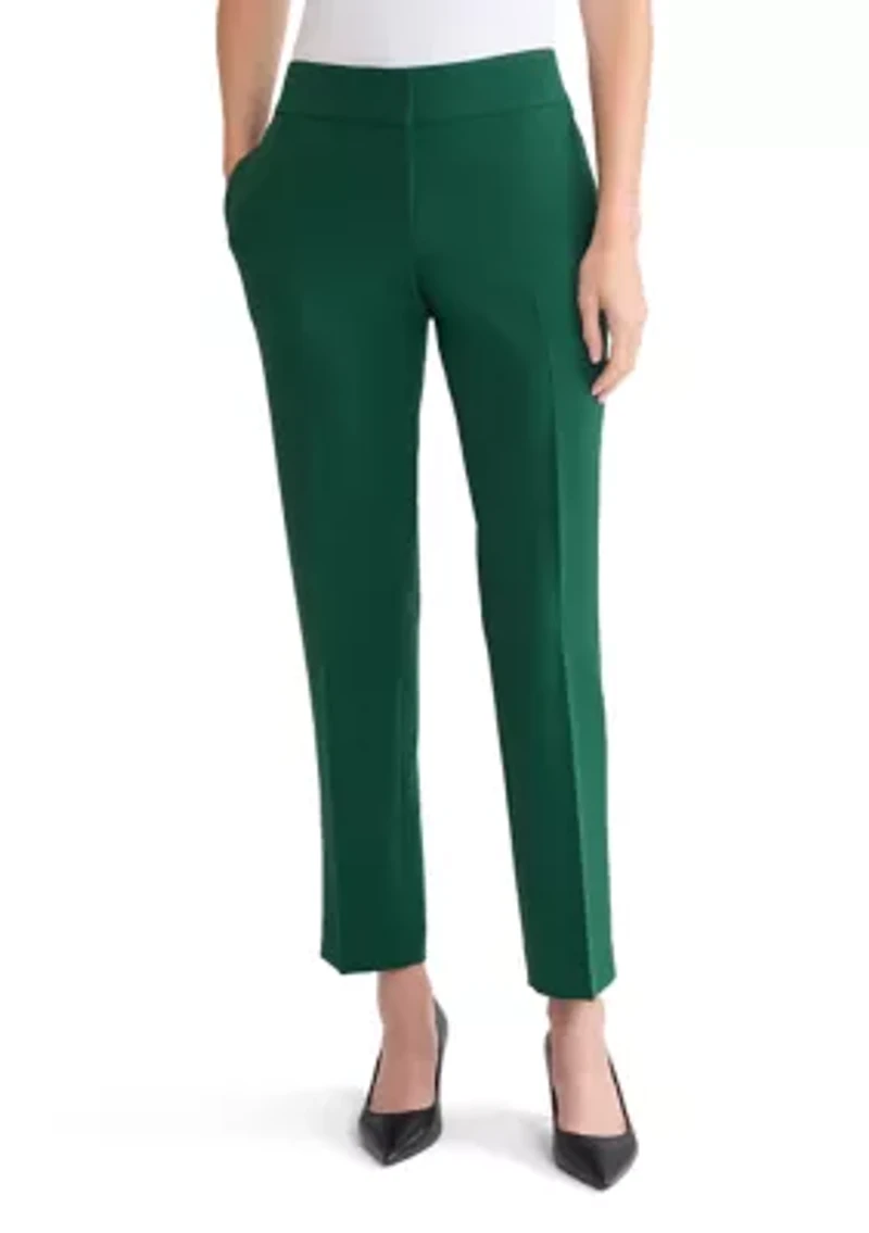 Petite  Stretch Crepe Slim Pants