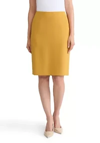 Women's Stretch Crepe Slim Skirt