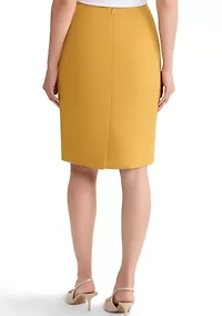 Women's Stretch Crepe Slim Skirt
