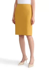 Women's Stretch Crepe Slim Skirt