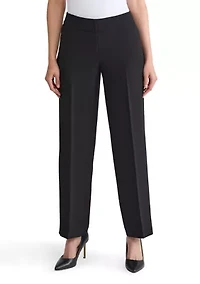 Petite Stretch Crepe Wide Leg Pants