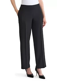 Petite Stretch Crepe Wide Leg Pants