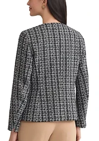 Women's Bouclé Tweed Cardigan Jacket
