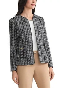 Women's Bouclé Tweed Cardigan Jacket