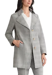 Women's Plaid Belted Trench Coat