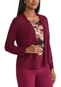 Women's A-Line Cardigan with Stitch Detail