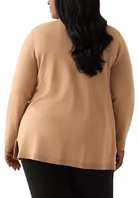 Plus Cardigan with Hot Fix