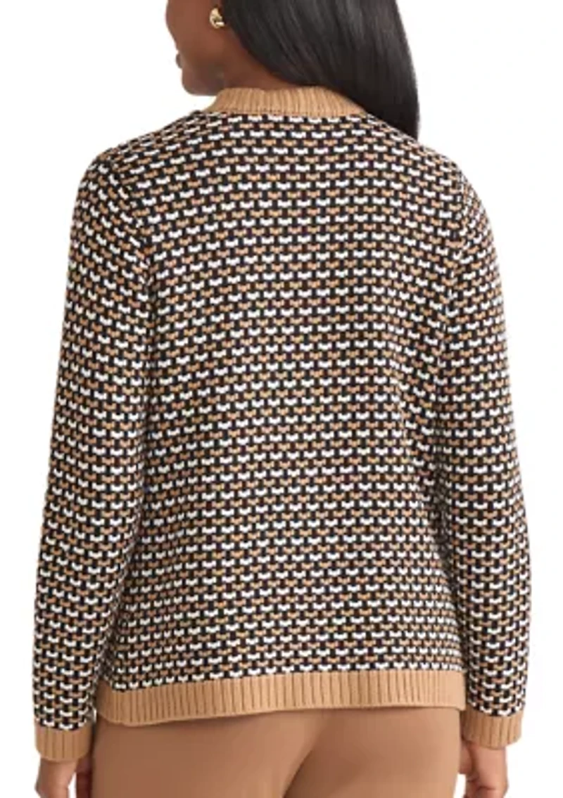 Petite Textured Stitch Cardigan
