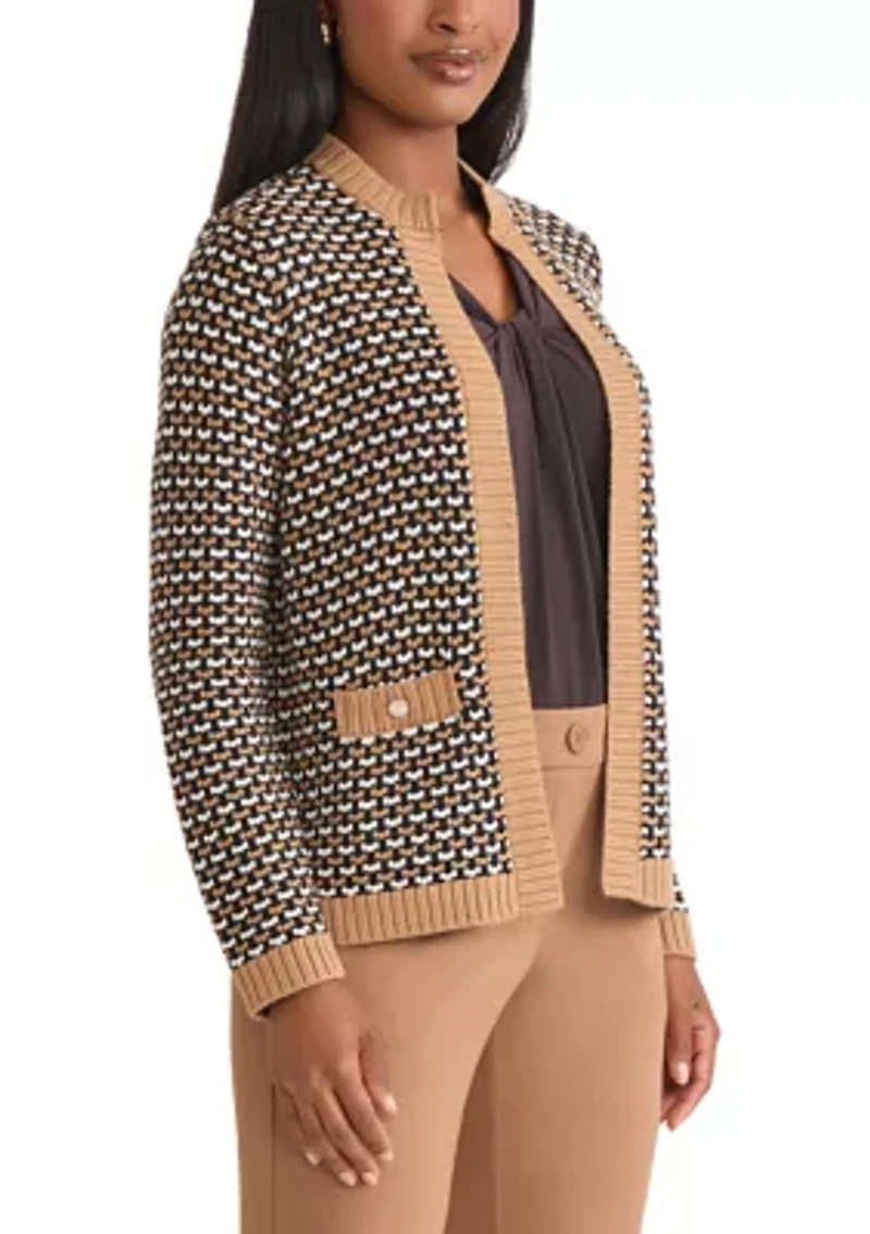 Petite Textured Stitch Cardigan